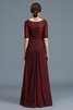 Abito mamma Sposa A-Line Principessa con Mezze Maniche A Terra in Chiffon - 2