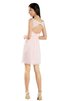 Abito Laurea Senza Maniche in Chiffon Barchetta con Criss-cross mini - 2