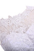 Moderno Vestido de Novia de Pura espalda de Barco de Botón - 2