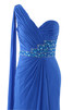 Vestido de Noche de Corte-A de Largo de Cristal de Natural de Recatado - 2