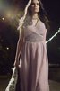 Moderno Vestido de Dama de Honor en Gasa de Largo de Espalda con ojo de cerradura - 2