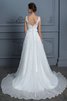 Herrlich Chiffon Besonderes Festliches Brautkleid mit V-Ausschnitt - 2