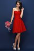 Normale Taille Drapiertes Mini Brautjungfernkleid mit Herz-Ausschnitt mit Plissierungen - 21