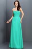 Prinzessin Ärmelloses Anständiges Bodenlanges Brautjungfernkleid aus Chiffon - 15