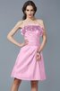 Robe demoiselle d'honneur facile en taffetas de fourreau de bustier fermeutre eclair - 22