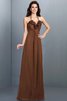 Vestido de Dama de Honor de Corte princesa en Gasa de Hasta el suelo de Largo - 3