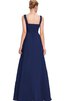 Robe demoiselle d'honneur plissage cordon manche nulle avec chiffon de col en cœur - 2