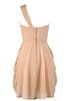 Abito da Damigella in Chiffon con Festone Senza Maniche mini A-Line con Piega - 2