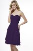 Reißverschluss Herz-Ausschnitt Normale Taille Chiffon Prinzessin Brautjungfernkleid - 15