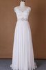 Robe de mariée en satin extensible de col en v sucré avec cristal simple - 1