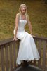 Gesticktes Meerjungfrau Reißverschluss Satin bodenlanges Brautkleid - 3