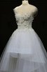 Robe de mariée facile decoration en fleur elevé haut bas textile en tulle - 3