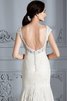 Sweep train Strand Normale Taille Luxus Brautkleid mit V-Ausschnitt - 8