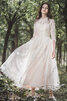 Robe de mariée arrivée au mollet haute qualité au jardin avec zip derniere tendance - 1