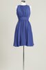 Vestido de Dama de Honor de Corte-A de Sin mangas de Corto de Joya - 12