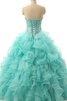 Robe de quinceanera longue de mode de bal avec perle de lotus col en forme de cœur - 2