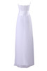 Trägerlos Ärmelloses schwingendes knöchellanges schlichtes Brautkleid mit Perlen - 5