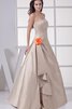 Vestido de Noche de Corte-A de Sin mangas de Abalorio de Flores de Drapeado - 3