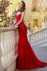 Meerjungfrau Stil Normale Taille Sittsames Ballkleid aus Tüll mit Applikation - 5