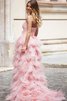 Reißverschluss trägerlos Gericht Schleppe Tüll normale Taille Ballkleid mit Blume - 2
