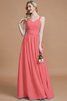 Abito da Damigella Senza Maniche Naturale in Chiffon Principessa A-Line - 34