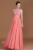 Vestido de Dama de Honor de Hasta el suelo de Sin mangas de Espléndido de Joya - 4