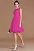Chiffon A Linie Normale Taille Herz-Ausschnitt Mini Brautjungfernkleid - 16