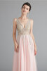 Vestido de Fiesta en Estire Satin de Sin mangas de Gran venta de Natural - 6