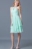 Ärmelloses A-Linie Chiffon prächtiges knielanges Brautjungfernkleid - 3