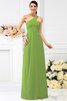 Vestido de Dama de Honor de Corte-A de Hasta el suelo de Cremallera de Largo - 14