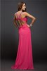 Abito da Ballo in Chiffon Alta Vita Lungo Tubino con Increspature - 2