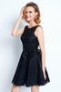 Vestido de Cóctel de Corte princesa de Corte-A de Escote redondo con Cintas - 3