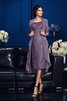 Abito mamma Sposa Al Ginocchio Sotto Ginocchio in Chiffon Naturale con Giacca - 1