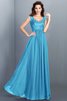 Robe demoiselle d'honneur longue naturel manche nulle jusqu'au sol de princesse - 2
