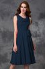 Abito da Damigella Naturale Principessa in Chiffon A-Line Cerniera - 9
