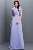 Robe demoiselle d'honneur longue en forme fermeutre eclair col en bateau en satin - 18