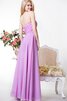 Romántico Vestido de Dama de Honor de Corte-A de Volantes Adorno de Sin mangas - 3
