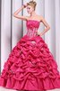Geschichtes trägerlos bodenlanges Quinceanera Kleid mit Rücken Schnürung mit Blume - 3