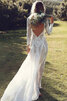 Robe de mariée de traîne courte distinctif longueru au niveau de sol romantique naturel - 2