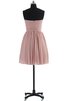 Perlenbesetztes Herz-Ausschnitt Chiffon plissiertes Ärmelloses kurzes Jugendweihekleid - 2