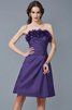 Robe demoiselle d'honneur facile en taffetas de fourreau de bustier fermeutre eclair - 24