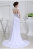 Sencillo Vestido de Novia en Gasa de Abalorio de Apliques de Cola Corte - 2