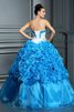 Empire Taille Duchesse-Linie Bodenlanges Formelles Quinceanera Kleid mit Rüschen - 2