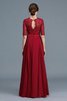 Abito mamma Sposa in Chiffon A-Line Principessa Senza Maniche A Terra - 2