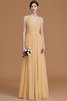 Abito da Damigella A Terra Naturale Principessa in Chiffon A-Line - 18