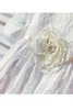 A Linie Prinzessin Schaufel-Ausschnitt Blumenmädchenkleid mit Blume mit Bordüre - 5