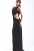 Robe de soirée noeud longueur au ras du sol avec sans manches ruché - 4