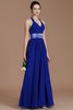 Normale Taille A-Line Ärmelloses Bodenlanges Brautjungfernkleid aus Chiffon - 29