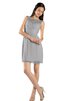 Abito Laurea Senza Maniche in Chiffon Barchetta con Criss-cross mini - 8