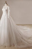 Robe de mariée avec manche longue a eglise charmant de princesse longue - 4